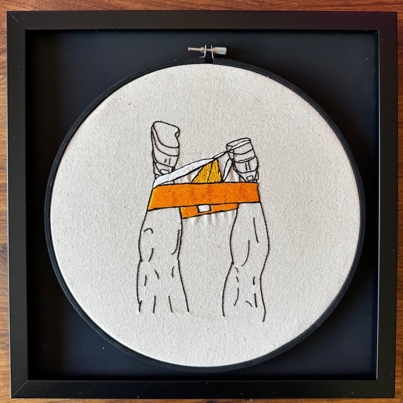 Tug of War, hand embroidery by Sew_Kinky_Threads