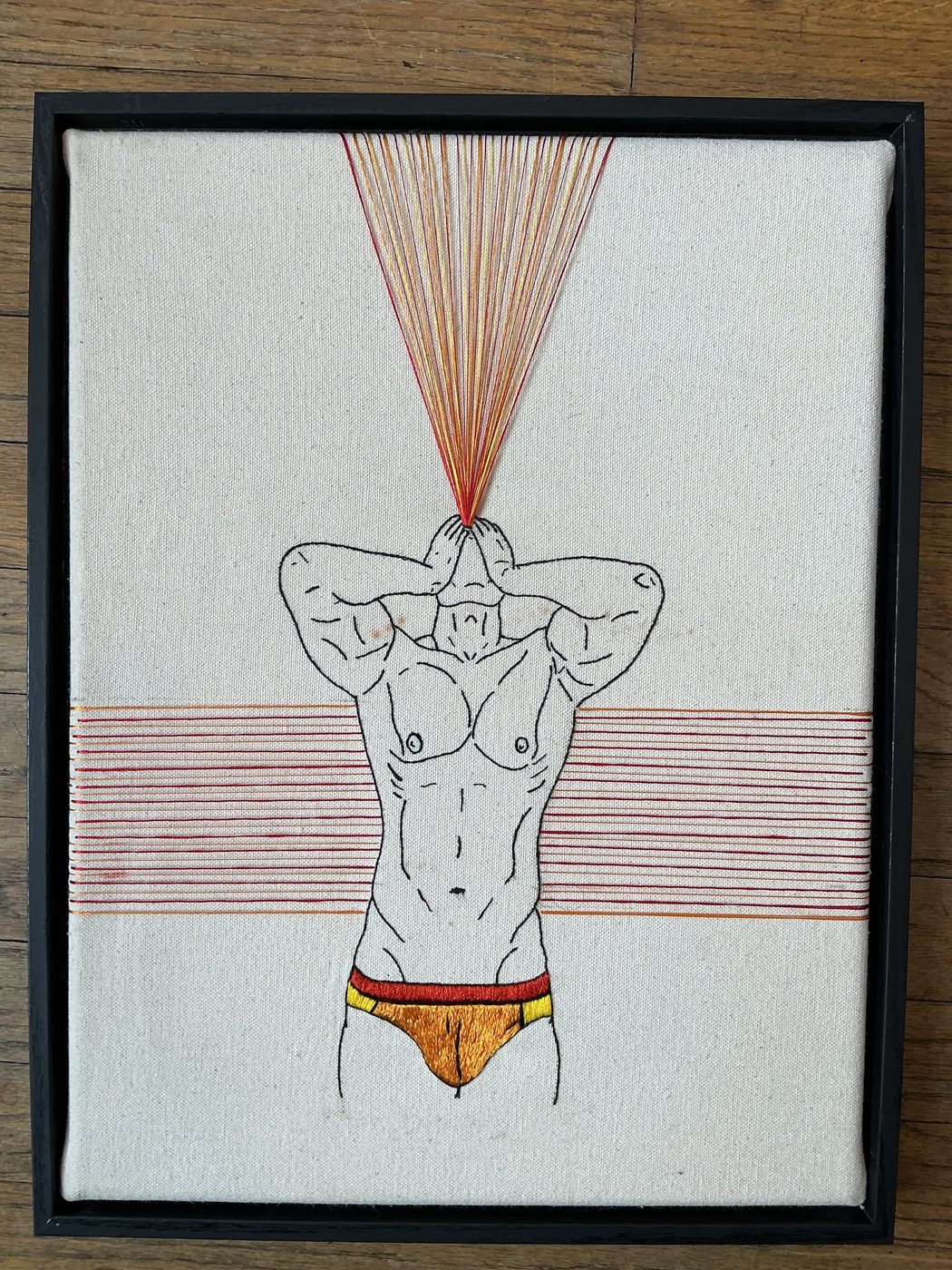 Mind Blown, hand embroidery by Sew_Kinky_Threads (sold)