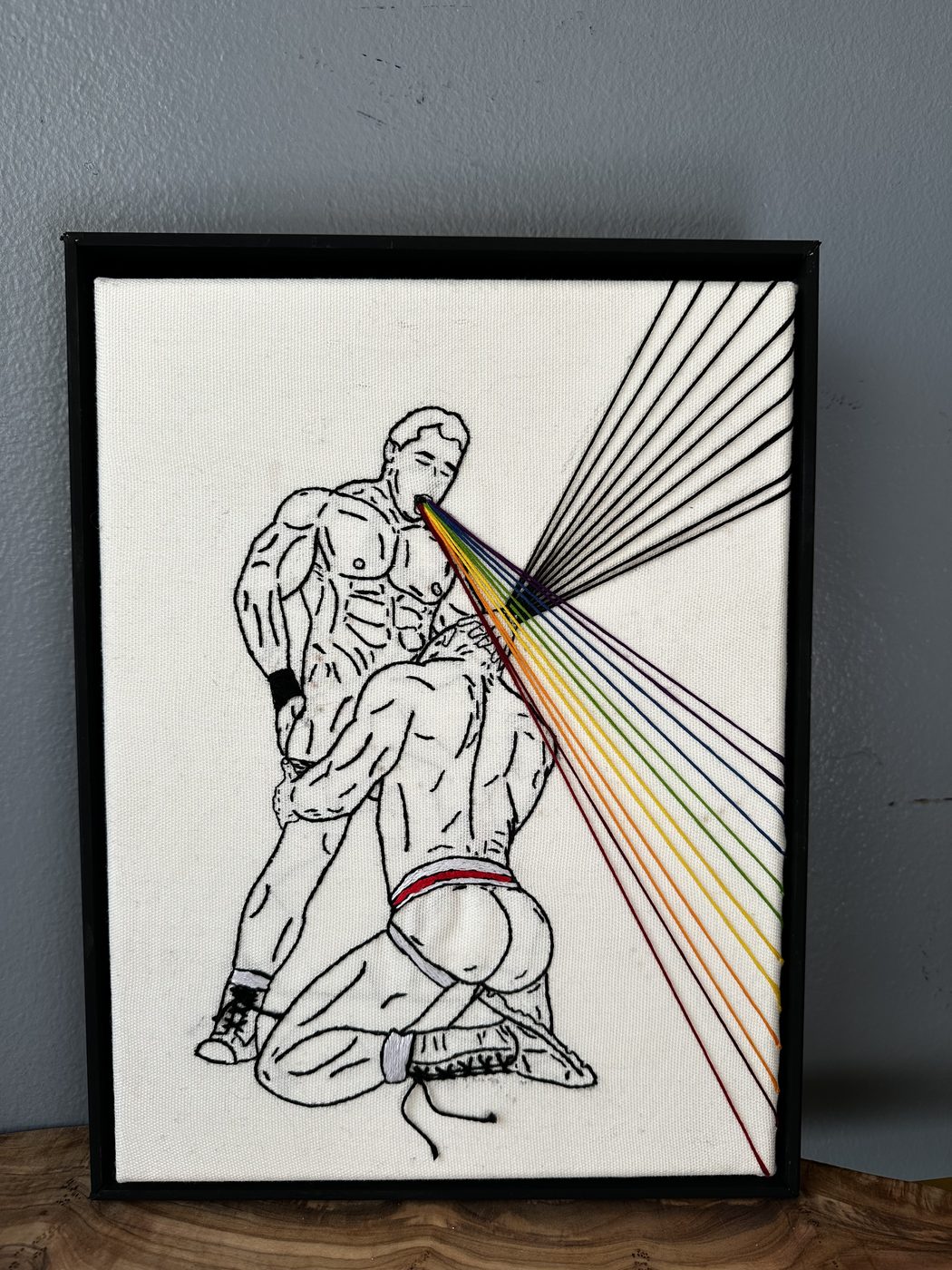 Rainblow, hand embroidery by Sew_Kinky_Threads