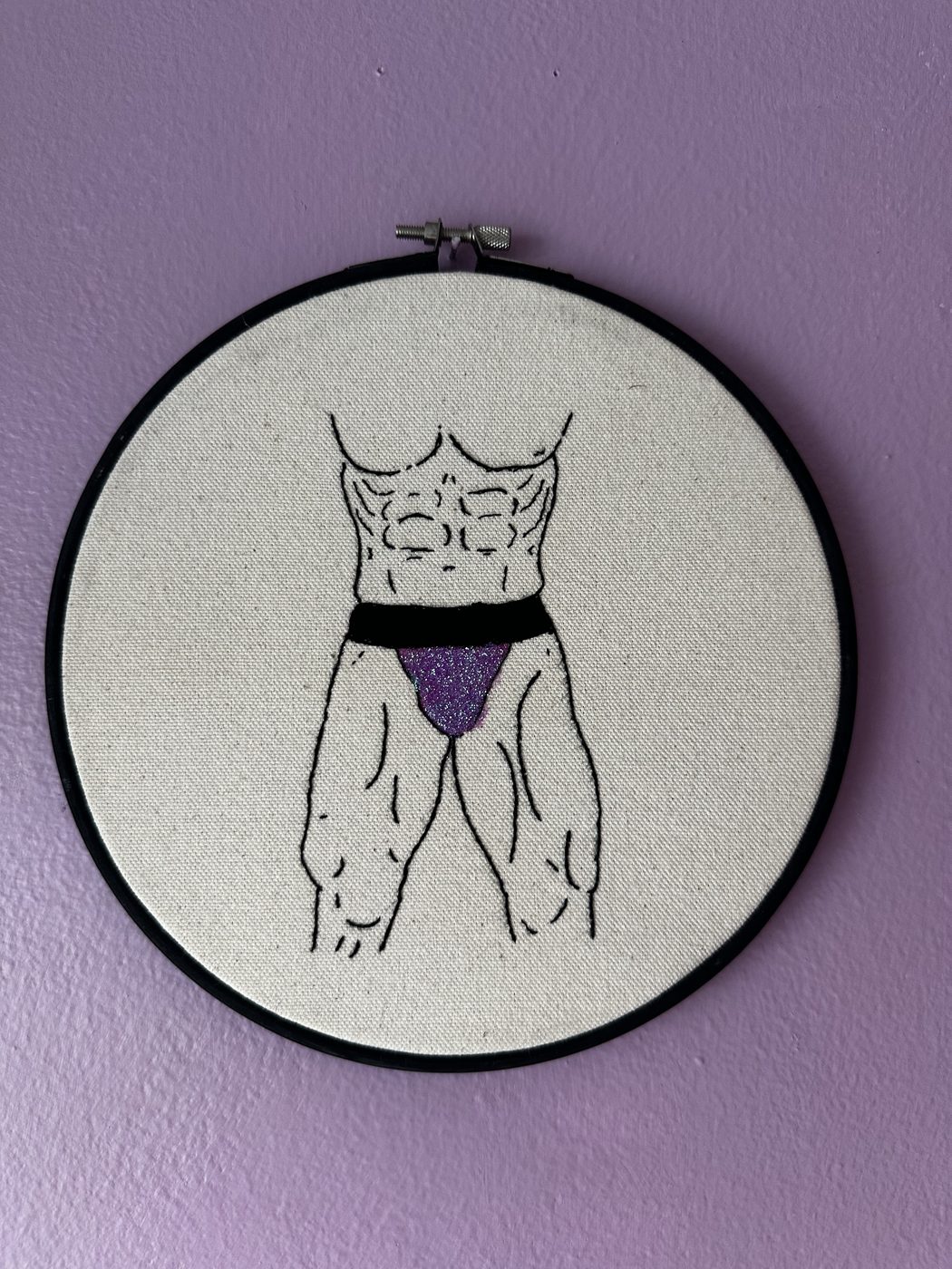 Glitter, hand embroidery by Sew_Kinky_Threads (sold)