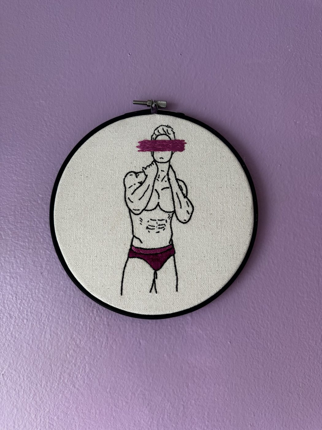 Magenta, hand embroidery by Sew_Kinky_Threads