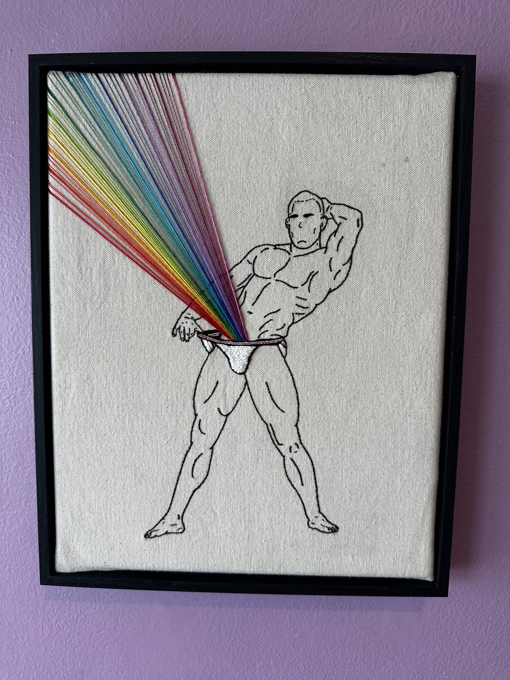Rainbow Belt, hand embroidery by Sew_Kinky_Threads