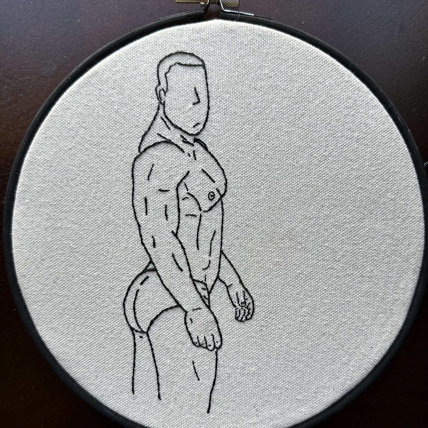B&W, hand embroidery by Sew_Kinky_Threads