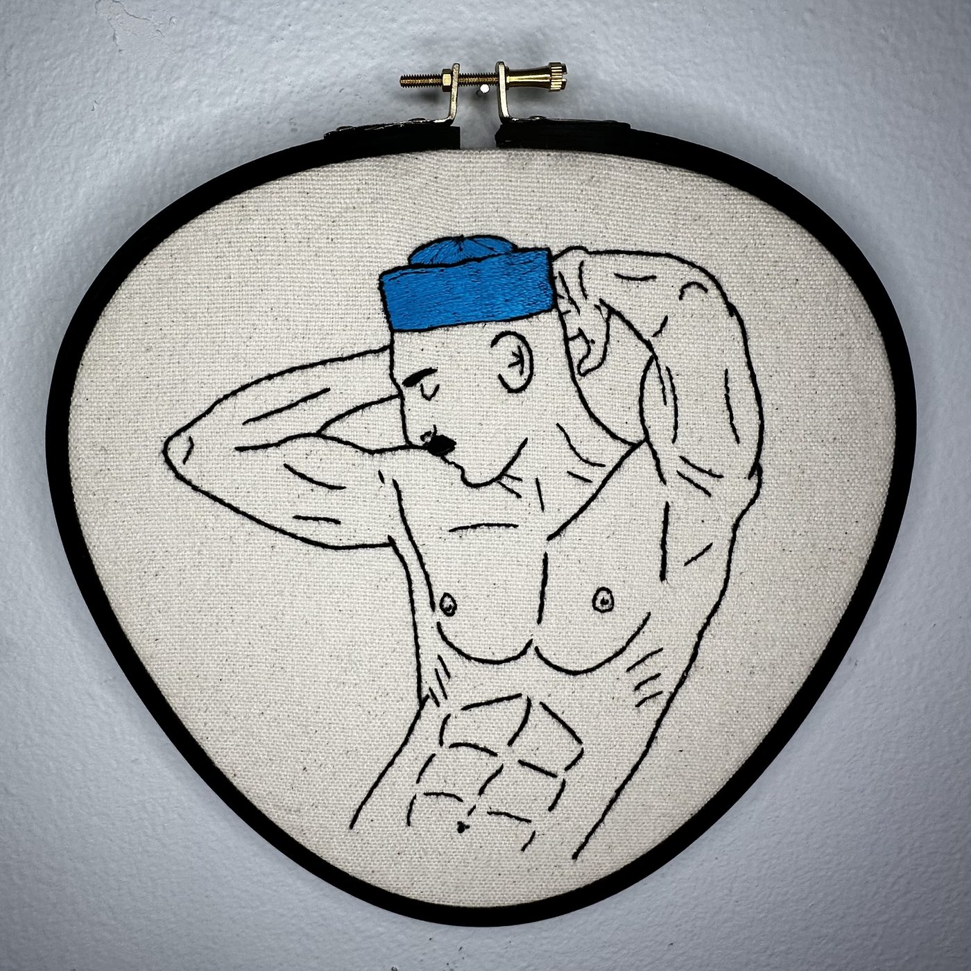 Sailor, hand embroidery by Sew_Kinky_Threads