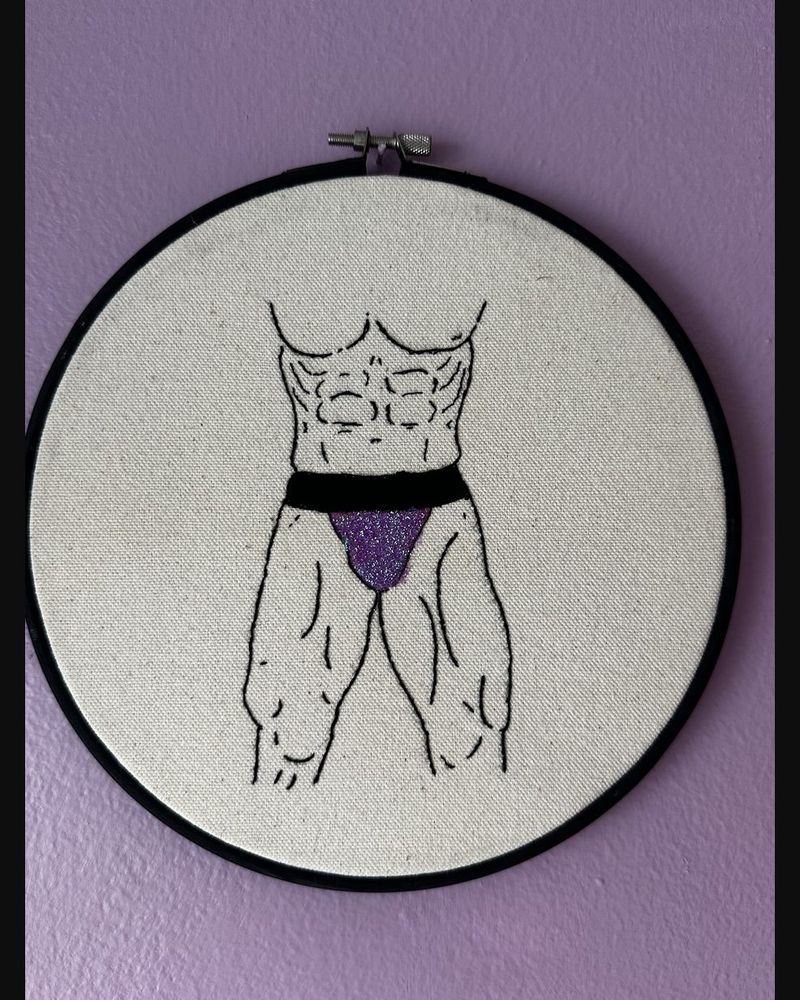 Glitter, hand embroidery by Sew_Kinky_Threads