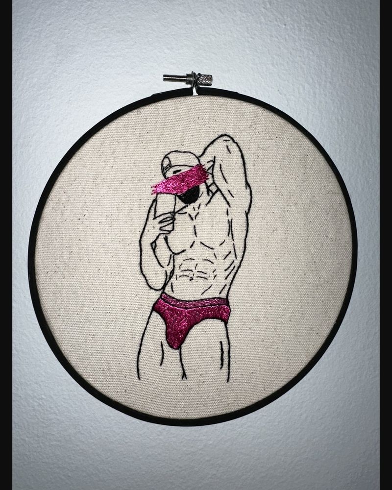 Hands Gripping, hand embroidery by Sew_Kinky_Threads