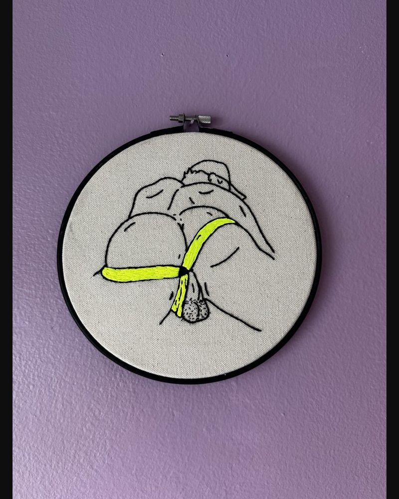 Neon, hand embroidery by Sew_Kinky_Threads
