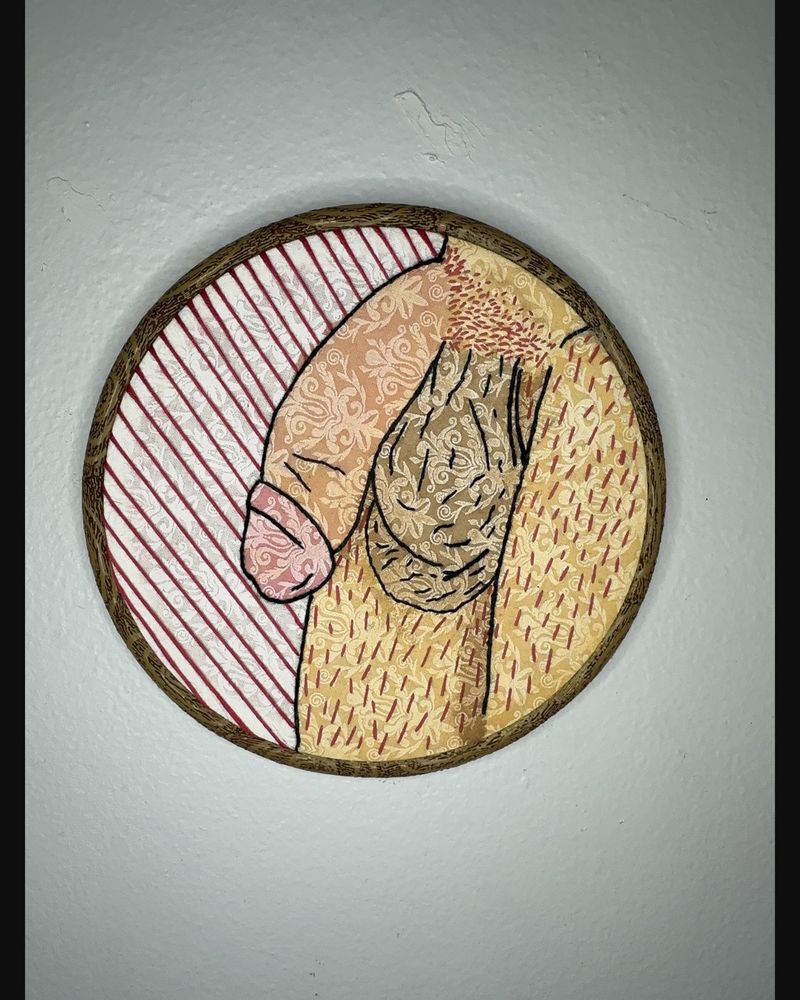 Patterned Fabric, hand embroidery by Sew_Kinky_Threads