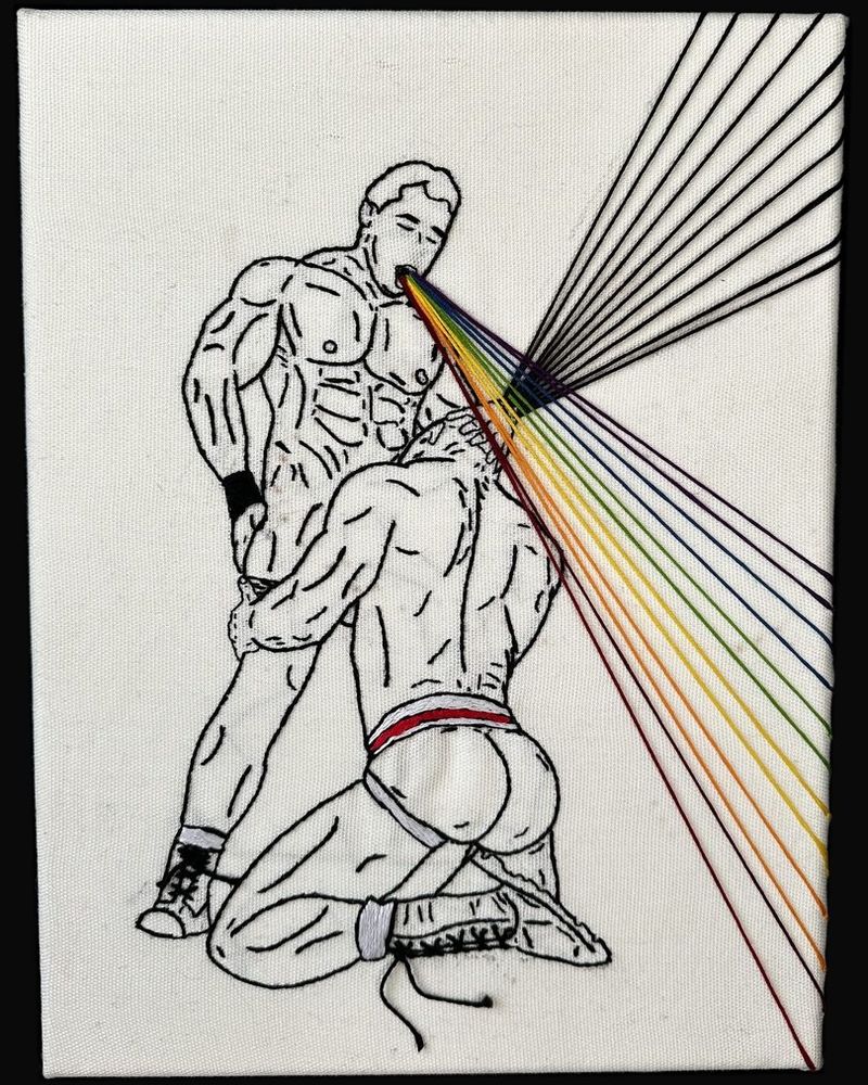 Rainblow, hand embroidery by Sew_Kinky_Threads