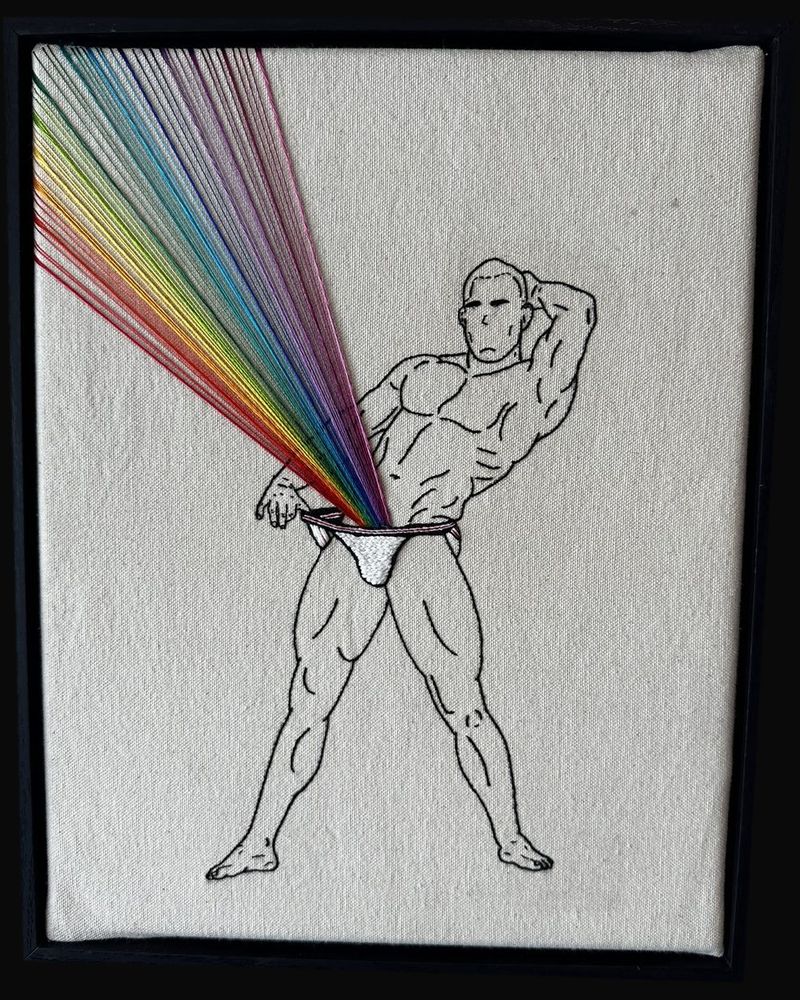 Rainbow Belt, hand embroidery by Sew_Kinky_Threads