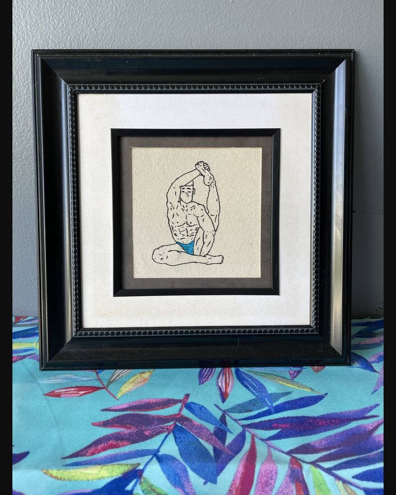 Tucked Blue, hand embroidery by Sew_Kinky_Threads