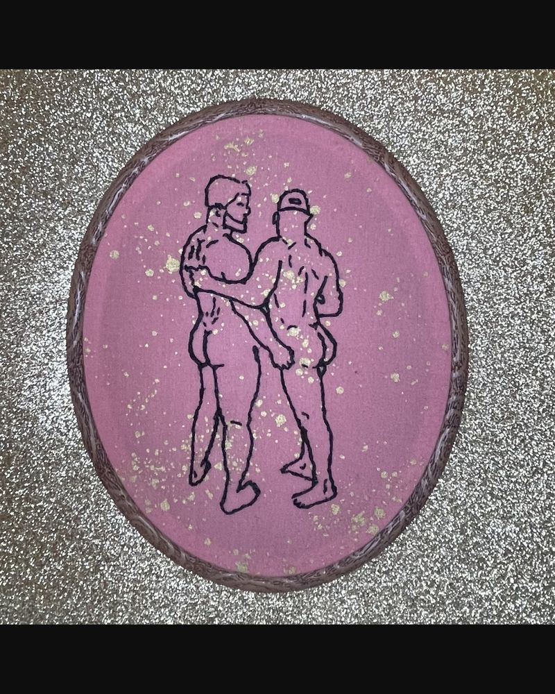 Wood Medallion, hand embroidery by Sew_Kinky_Threads